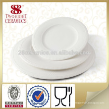 Vajilla de porcelana blanca de leche juego conjunto de placa de comedor para la venta al por mayor